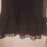 Juicy Couture 'New' Black Silk Ruffle Dress Textured Sleeveless Lined Lace Hem .. Size Medium .. Price Drop Image 7