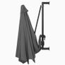 Wall-Mounted Parasol with Metal Pole 300 cm Anthracite Image 4
