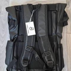 James Hawk Rolltop Backpack 16" Black