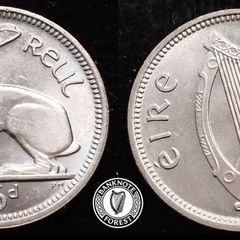 [#2443] - Ireland 1968 | Irish 3d | 3 Pence | Hare | KM.12a | UNC+