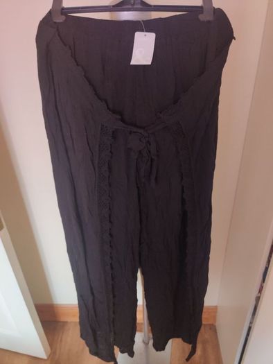 BNWT Pep&Co black loose fit summer pants size UK16 EU44 Postage included