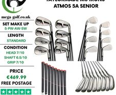 Taylormade M6 Irons / 5-Pw-Aw-Sw / Atmos 5A Senior