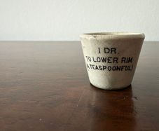 Antique Victorian Ceramic Medicine Measure