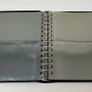 2 X LIndner 13-ring Black padded ring binder made of high quality leatherette material with 15 pages suitable for postcards/ notes/ stock card. Album size 200 x 235 mm. Image 4