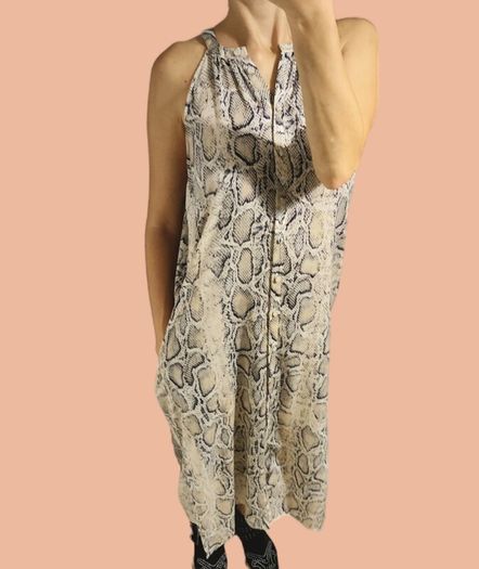 Zara Snake Print Maxi Dress  Size L