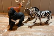 Schleich Wild Life  figurines Female Zebra, White-Tailed Buck, gorilla, Ibex brand new