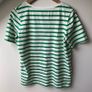 COS Green & White Striped V-Neck T-Shirt - Organic Cotton Jersey S Image 5