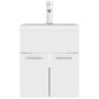 Sink Cabinet with Built-in Basin White and Sonoma Oak Chipboard Image 5