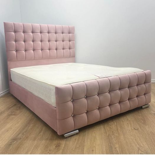 Double & King Size Bed Frame With Mattress Opt