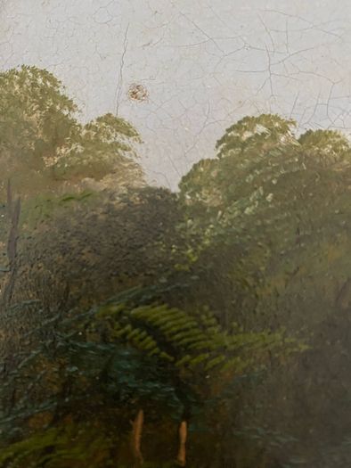 Small 19th Century Oil on Canvas in Gilt Frame