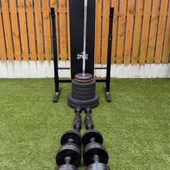 Barbell, Bench, And Dumbbell Set