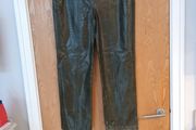 River Island  Jade  Green Faux Leather  Trousers.  S.12.  New - No Tag.