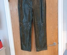 River Island  Jade  Green Faux Leather  Trousers.  S.12.  New - No Tag.