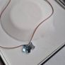 Swarovski crystal blue dog corded necklace very good condition Image 4