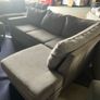 Grey corduroy corner sofa set Image 4