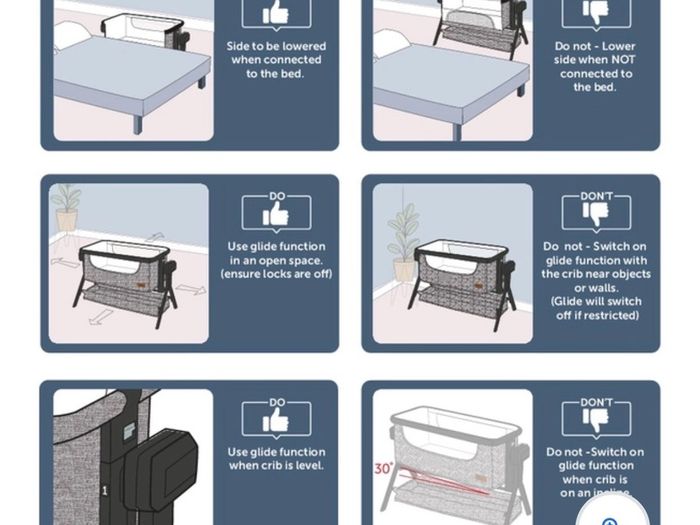 Baby Elegance Co-Glide Electric Bedside Crib