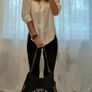 Vintage Canvas Tote Bag Black - BRAND NEW Image 7