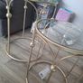 Gold Glass Top Nest of Tables Image 3