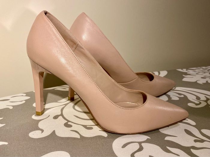 High heels in rose / nude, size 5 / 38