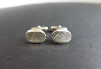 Vintage Engraved "J P D" Sterling Silver 925 Cufflinks