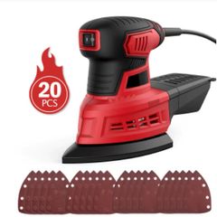 BRAND NEW 200W Mouse Sander 1.6A 12500RPM Sander With 20Pcs Sanding Papers Power Tools For Polishing Small Areas Refinishing Paint