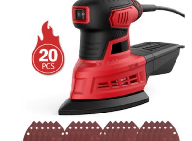 BRAND NEW 200W Mouse Sander 1.6A 12500RPM Sander With 20Pcs Sanding Papers Power Tools For Polishing Small Areas Refinishing Paint