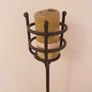 Tall, Floor Standing, Wrought Iron Candle Stand Image 2