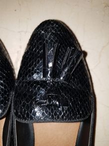 Next croc effect black pumps uk4