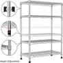 Height Adjustable Shelves,Heavy Duty Wire Pantry Shelving for Tool Sheds, Garage, and Storehouse,Metal,Chrome 4 tier,35 x 60 x 135.8 cm Image 6