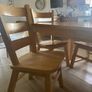 Solid wood dining table & 6 chairs Image 5