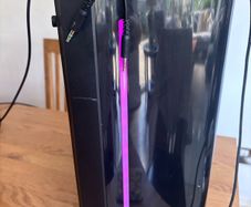 PC with monitor, headphones and mouse