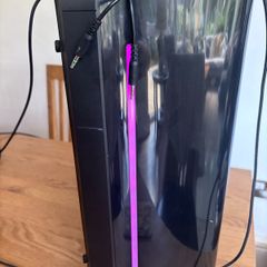 PC with monitor, headphones and mouse