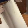 Cream Faux Leather Handbag | Gold Hardware | Work & Everyday Bag Image 2