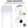 Leather Piano Dressing Stool  White Image 7