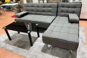 AROA XS Corner Sofa Bed, Dark grey Fabric