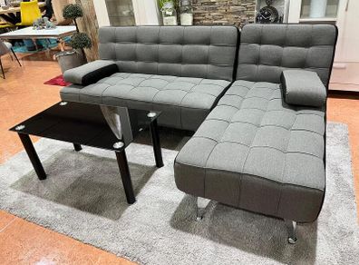 AROA XS Corner Sofa Bed, Dark grey Fabric
