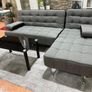 Scandi Vibes Corner Sofa Bed with a Twist, Dark grey black fabric Image 3