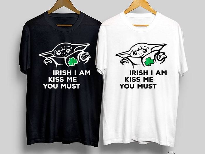 Irish i am kiss me you must baby yoda star war t-shirt