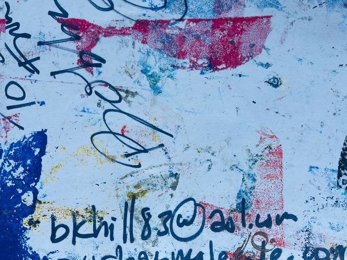 Original signed mix media painting by New York artist Bobby Kareem Hill