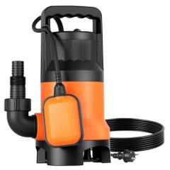 650W Submersible Sump Pump, 15000 L/H, PP-GF20 Submersible Sewage Dirty Clean Water Pump with Automatic Float Switch, Long Cord, 8M Max Lift,