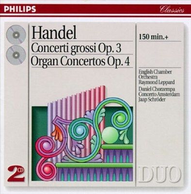 Free Postage! Handel: Concerti Grossi, Op. 3/Organ Concertos, Op. 4. 2 x CD.