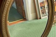 Oval Gilt-Framed Mirror