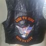 Biker Leather Waste jacket XL Image 5