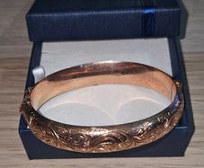 Vintage 9ct Rose Gold Bangle Bracelet