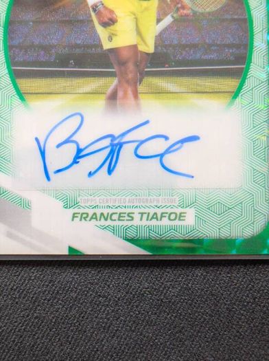 Frances Tiafoe Green Geometric Autograph Refractor 30/99 2026 Topps Chrome Tennis