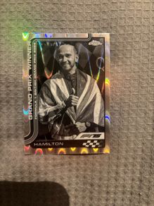 Lewis Hamilton Silverstone win, F1 Topps chrome card