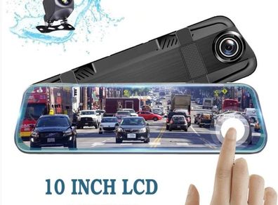 Car DVR Dash Camera 10 Inch Streaming RearView Mirro 1080P Video Recorder