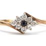 9ct gold cluster ring. Image 4