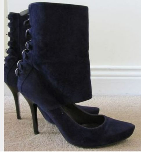 Purple cut out high heels