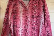 Pink snake print blouse